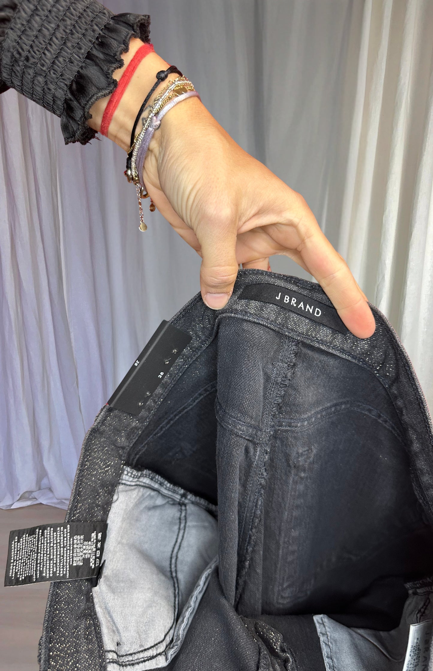 Jeans Jbrand donkergrijs,goud maat 28