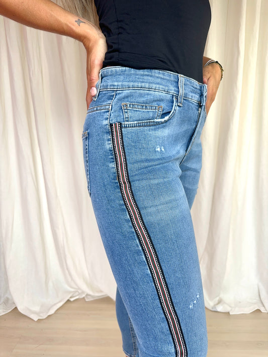 Jeans Liu Jo bies groen,rood,glitter maat 29