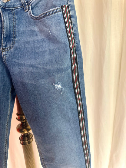 Jeans Liu Jo bies groen,rood,glitter maat 29