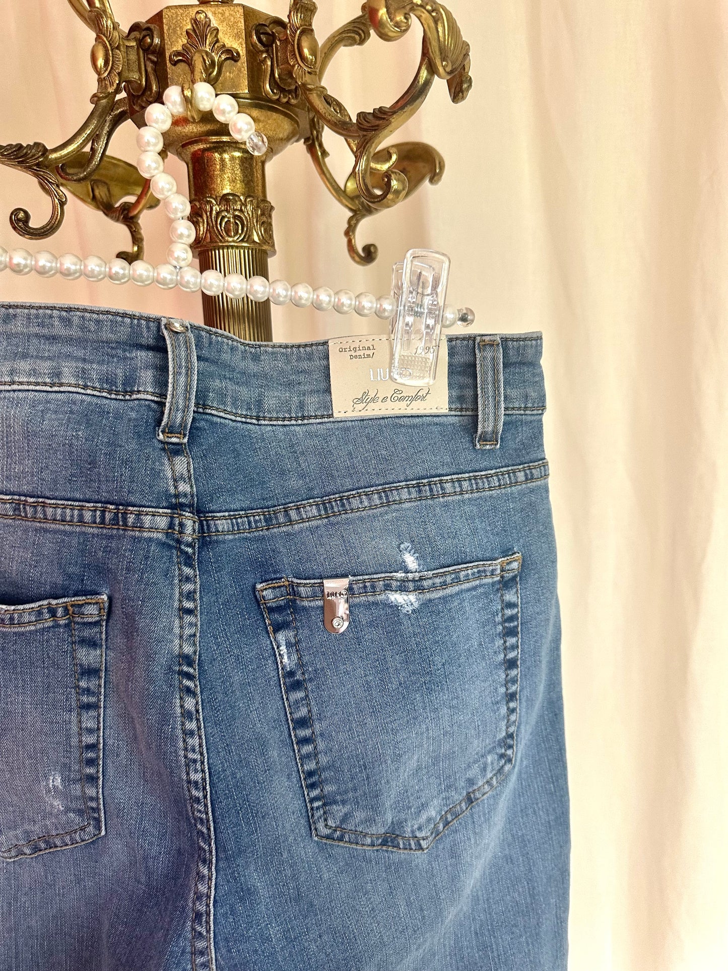 Jeans Liu Jo bies groen,rood,glitter maat 29