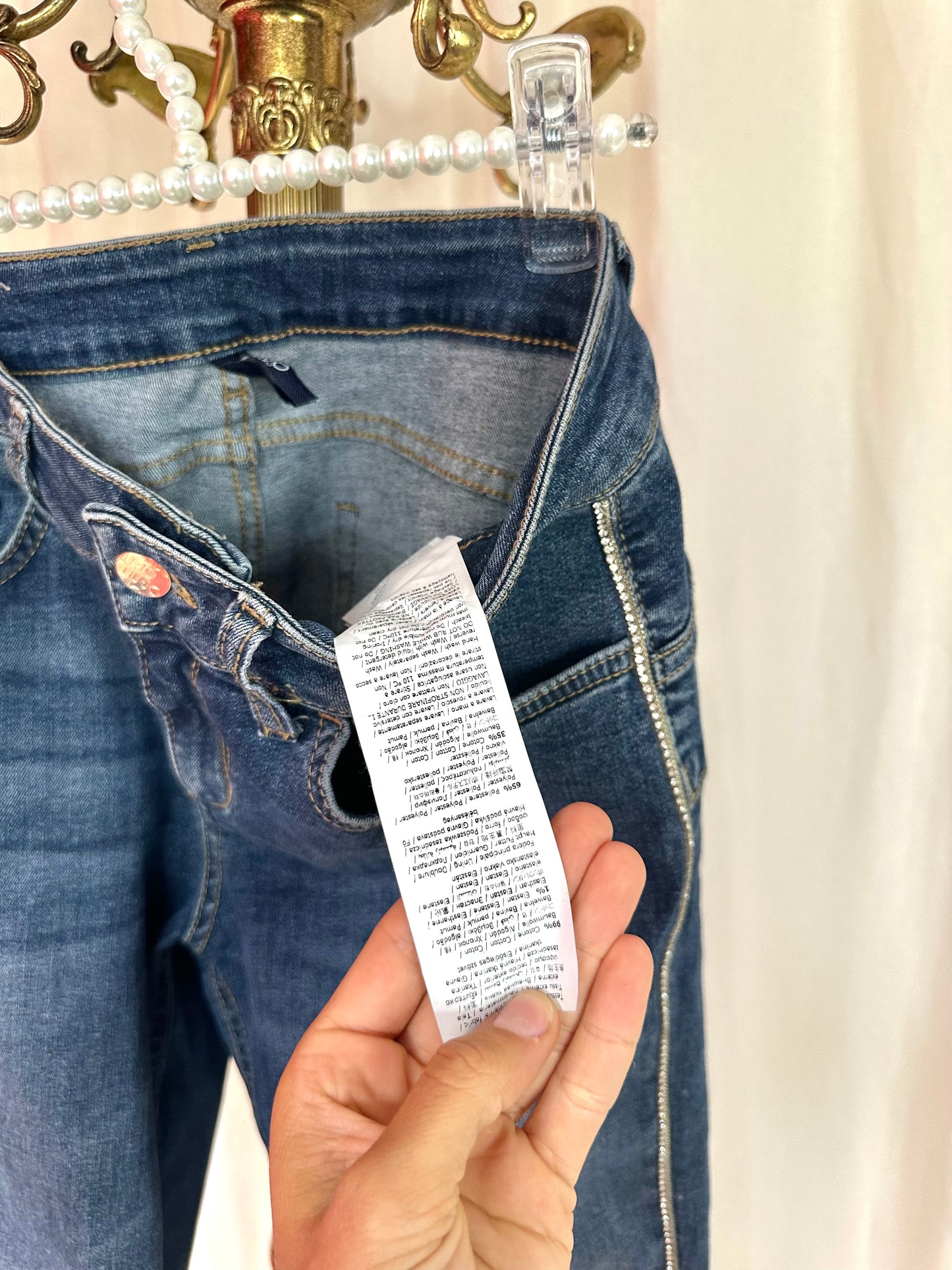 Jeans Liu Jo blauw glitterbies maat 29