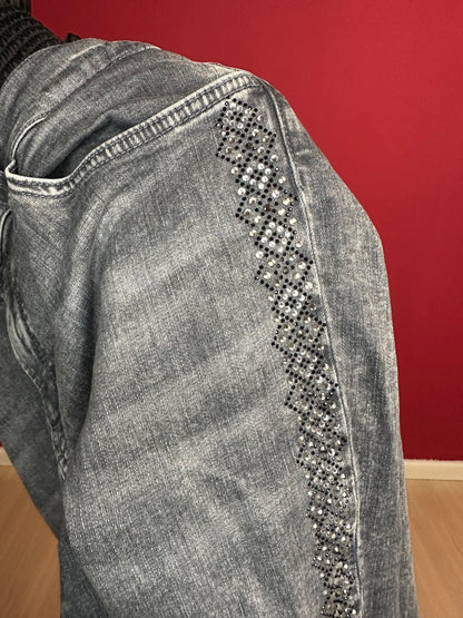 Jeans Liu Jo grijs strass - Maat 38/40