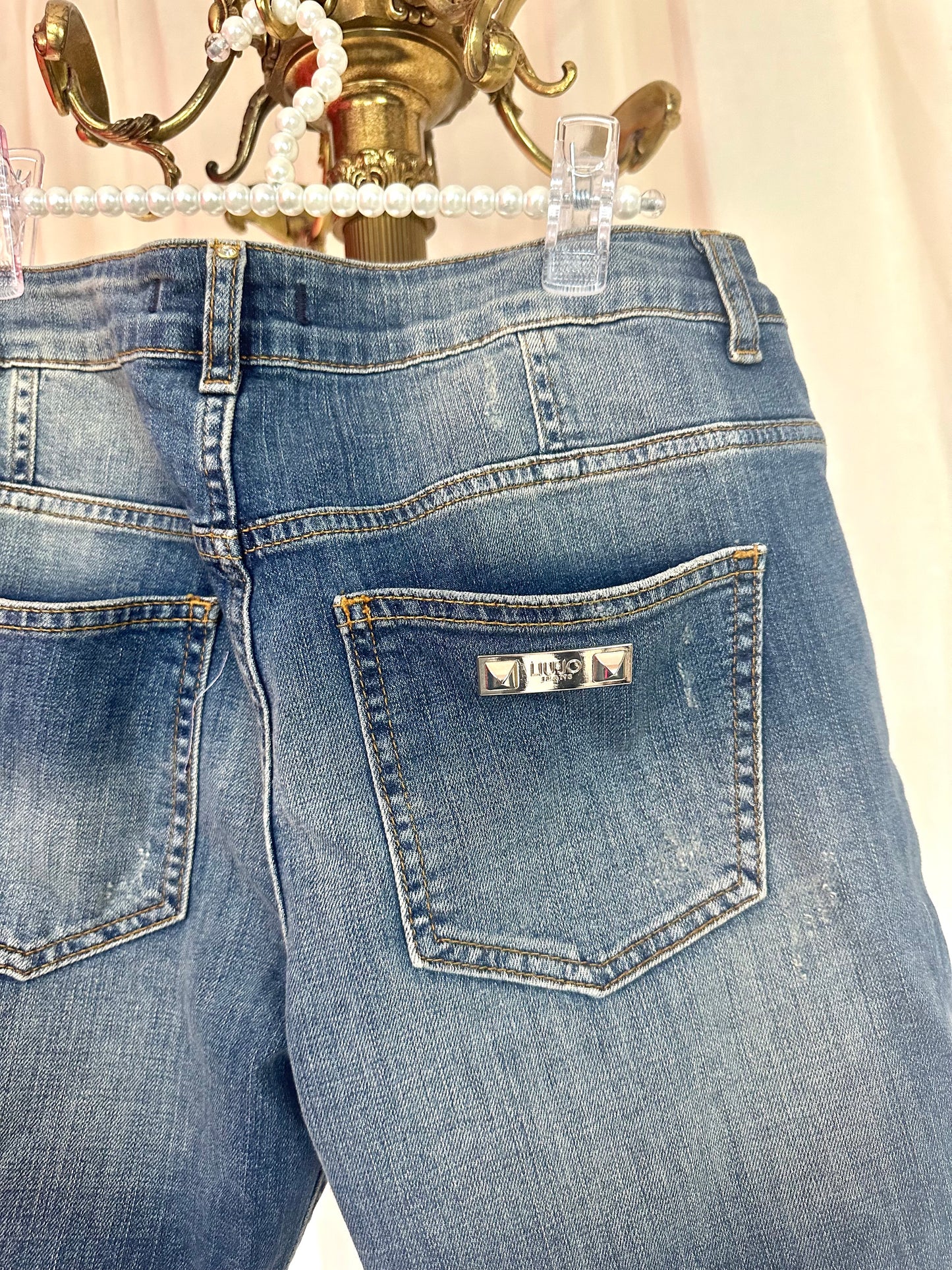 Jeans Liu Jo studs rozen maat 27