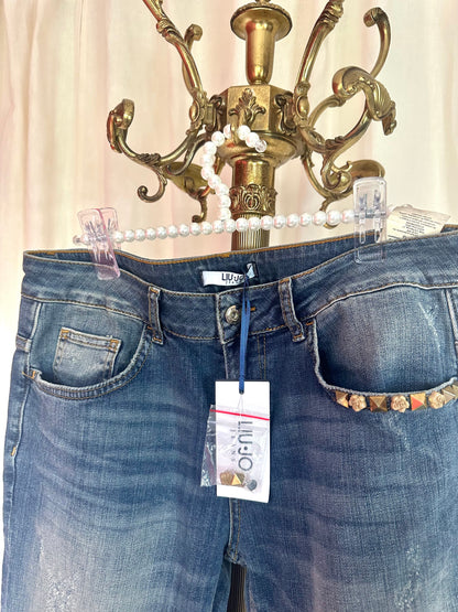 Jeans Liu Jo studs rozen maat 27