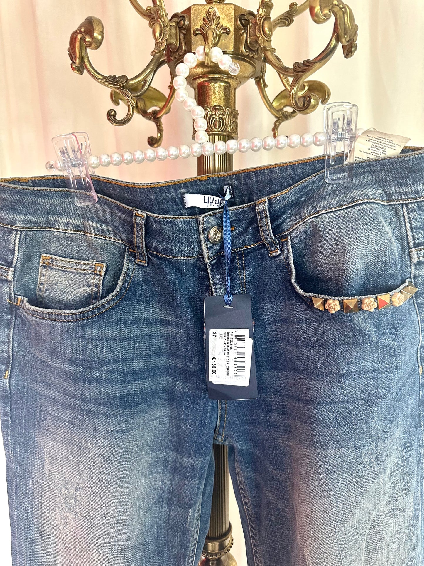 Jeans Liu Jo studs rozen maat 27