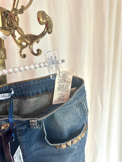 Jeans Liu Jo studs rozen maat 27