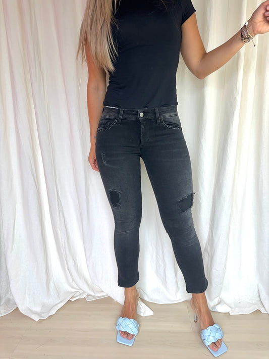 Jeans Liu Jo zwart,grijs glitters maat 27