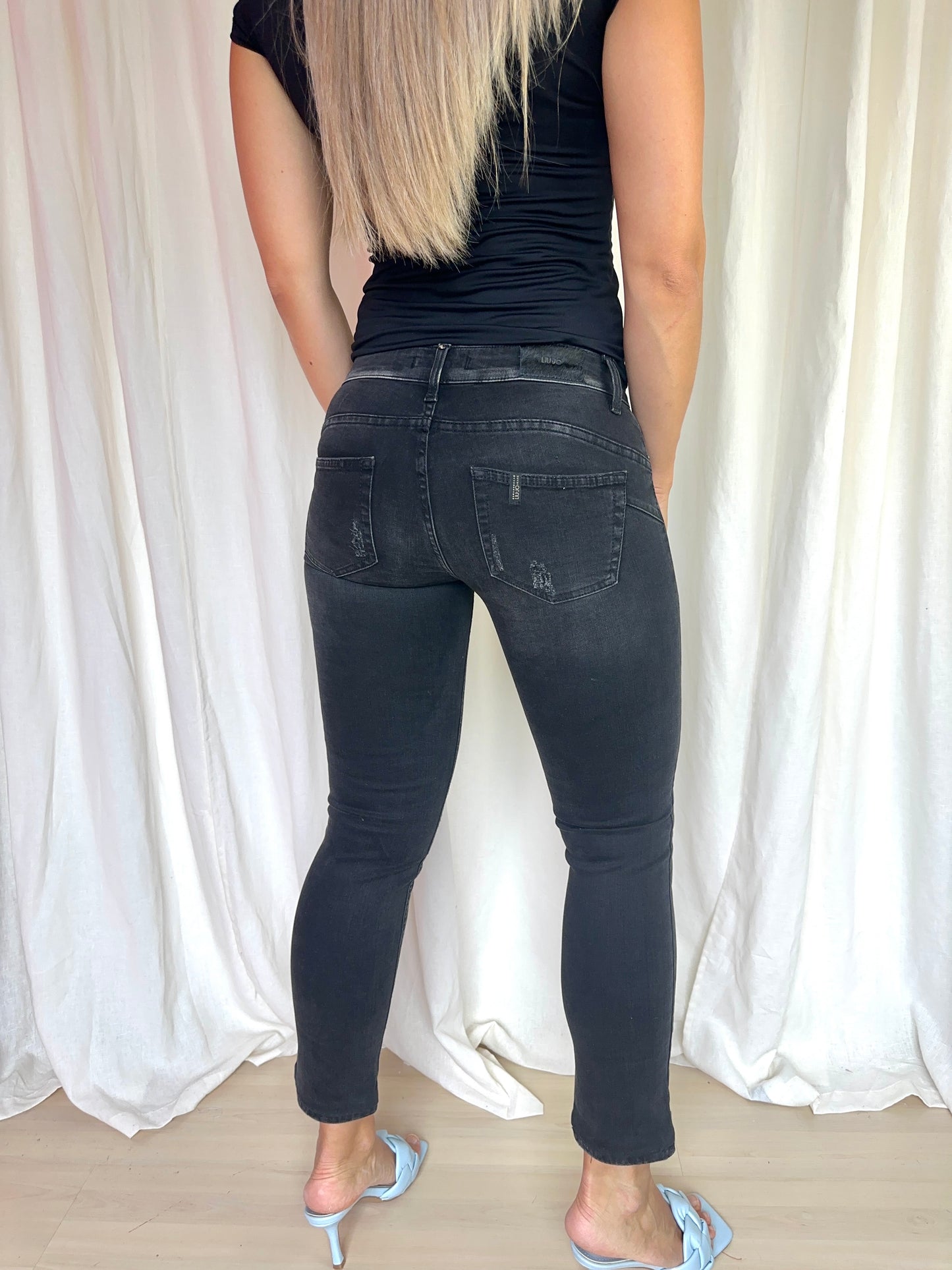 Jeans Liu Jo zwart,grijs glitters maat 27