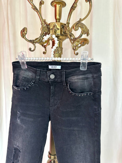 Jeans Liu Jo zwart,grijs glitters maat 27