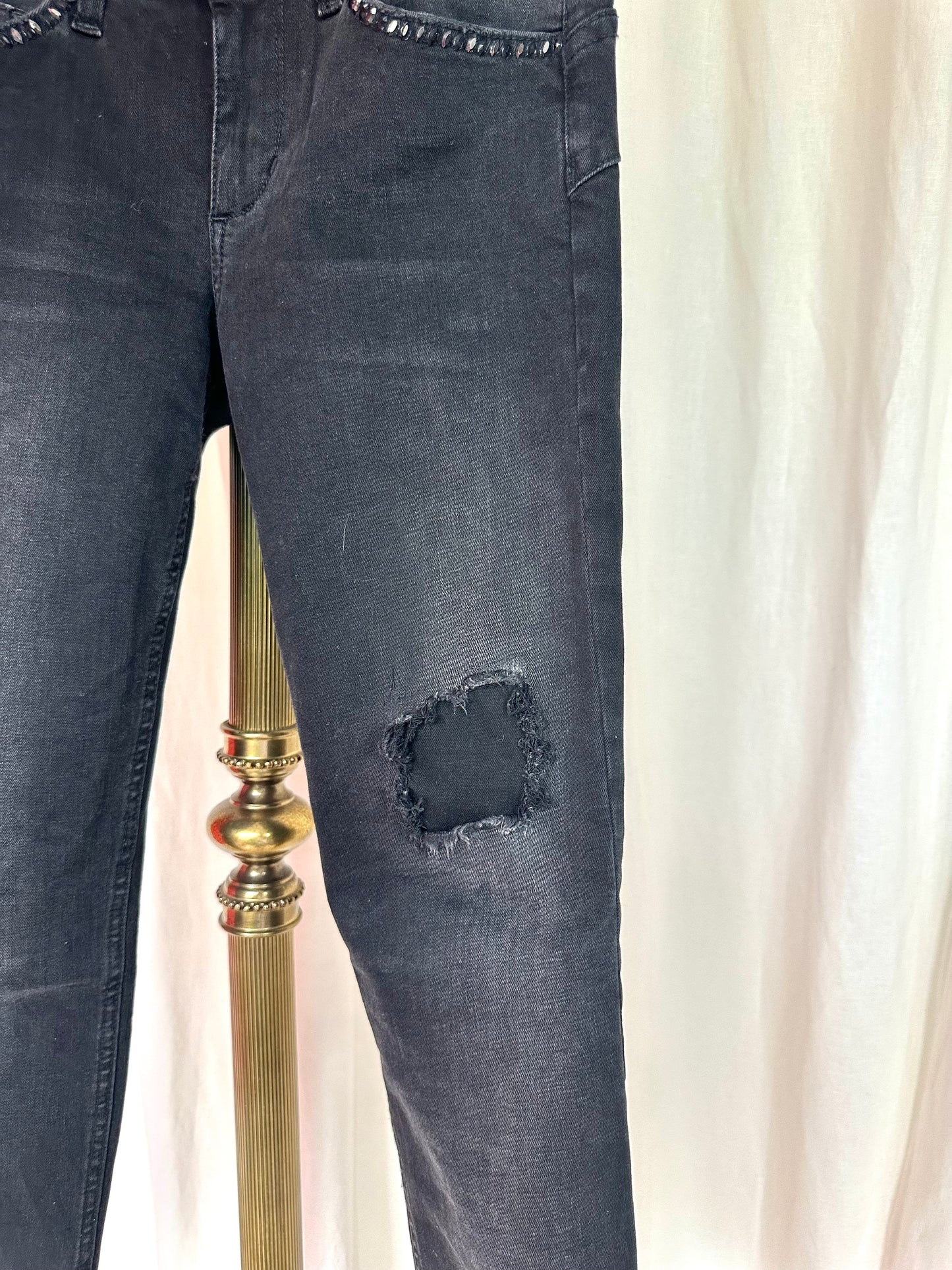 Jeans Liu Jo zwart,grijs glitters maat 27