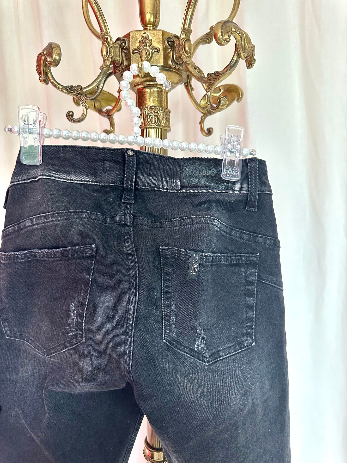 Jeans Liu Jo zwart,grijs glitters maat 27