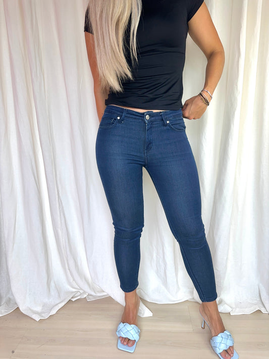 Jeans Mango donkerblauw maat 36