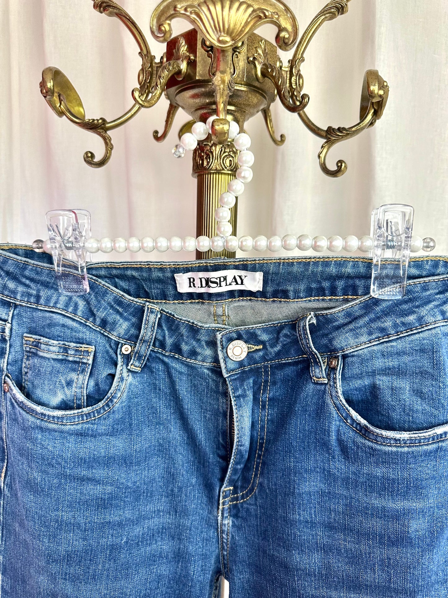 Jeans R.Display blauw damaged maat 36