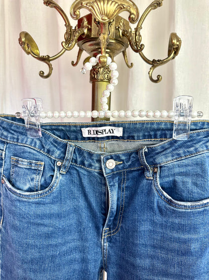 Jeans R.Display blauw damaged maat 36