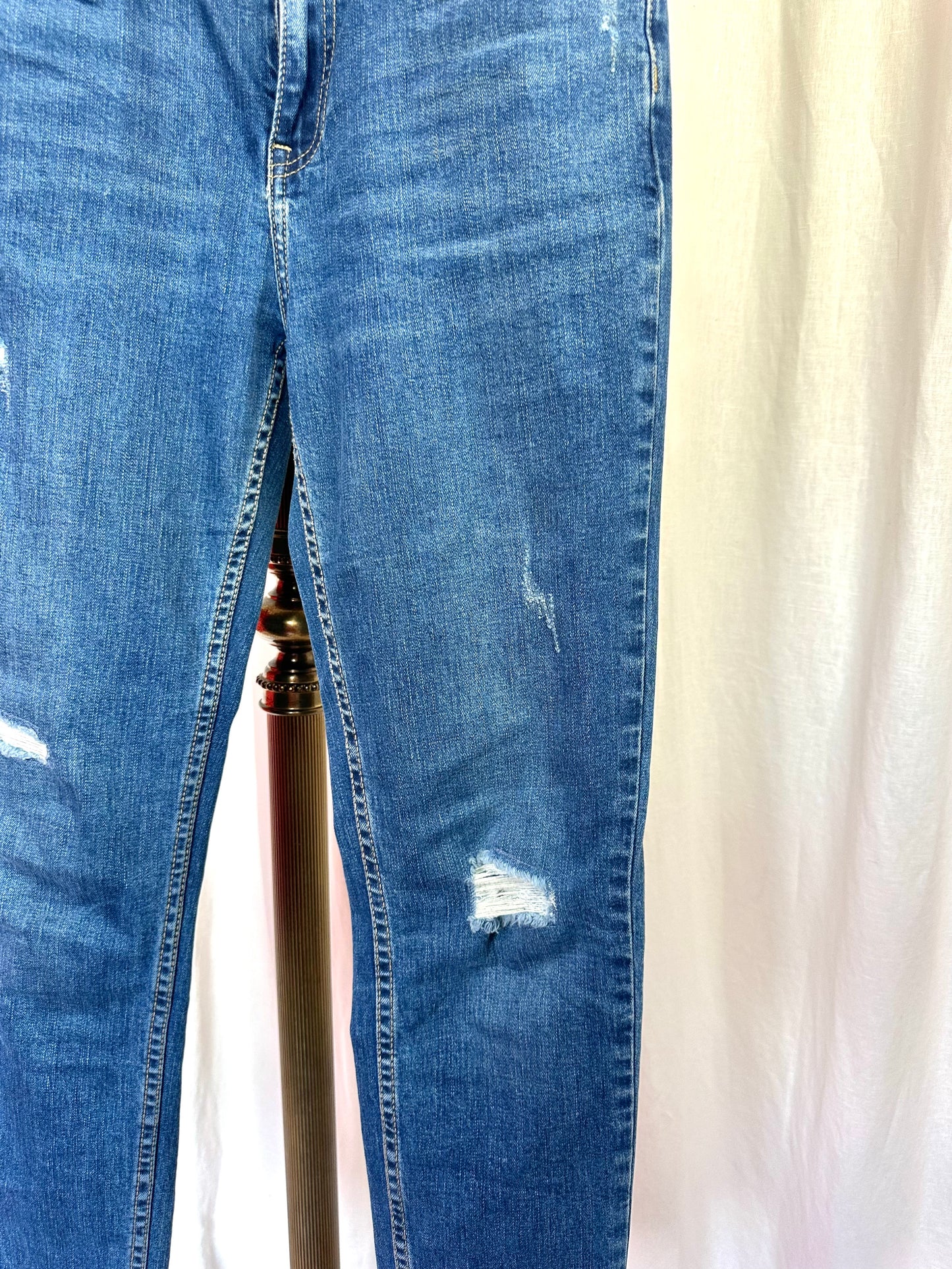 Jeans R.Display blauw damaged maat 36