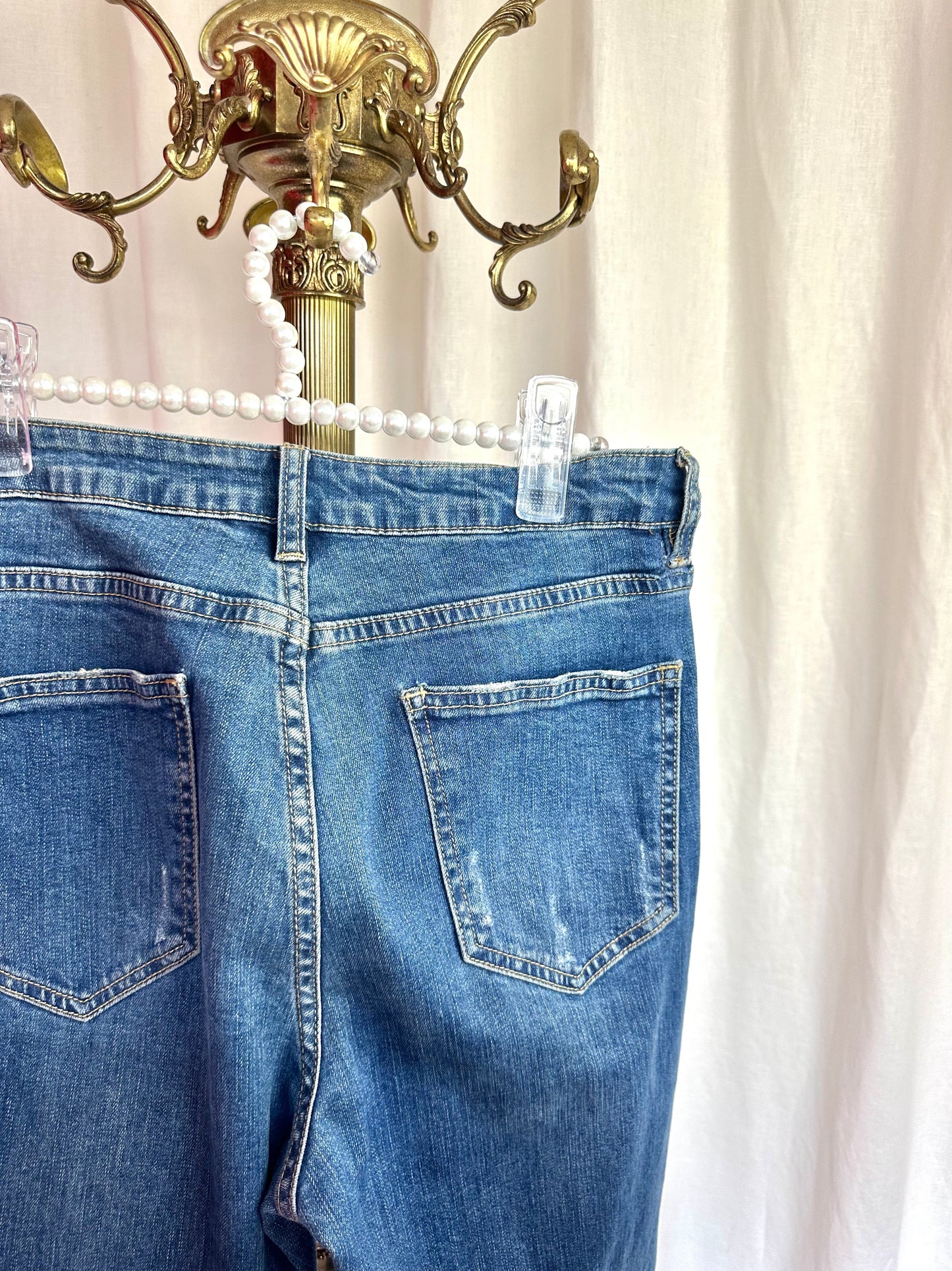 Jeans R.Display blauw damaged maat 36
