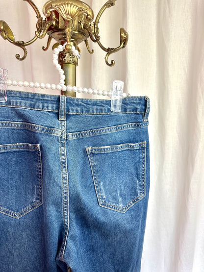 Jeans R.Display blauw damaged maat 36