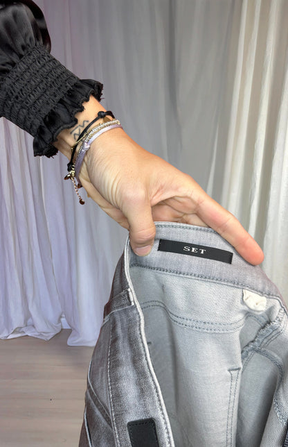 Jeans SET grijs,zilver maat 36