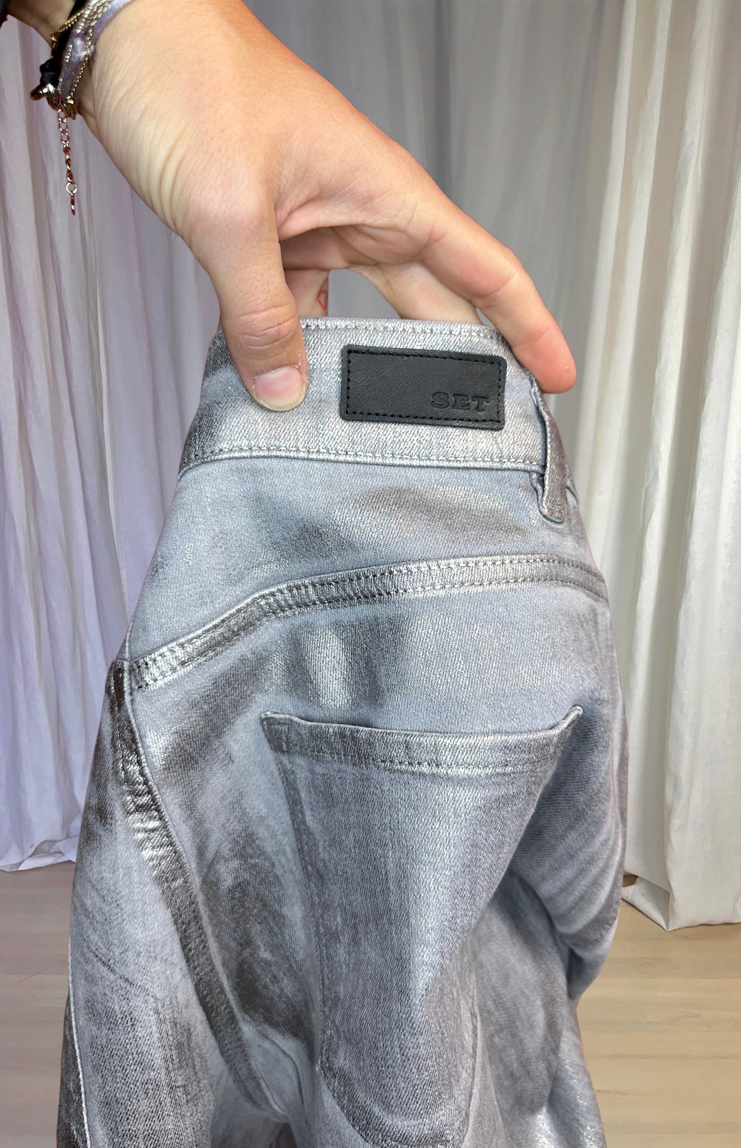 Jeans SET grijs,zilver maat 36