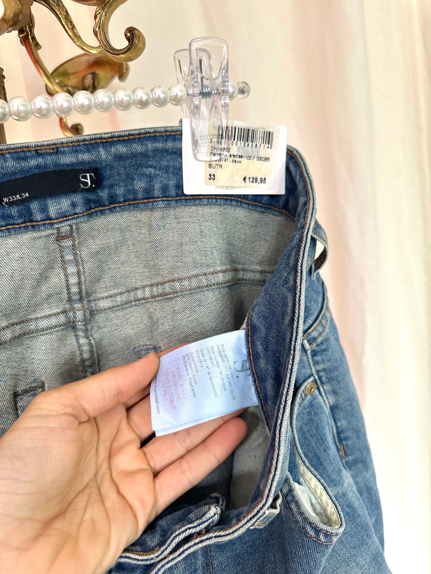 Jeans Supertrash blauw maat 33 lengte 34