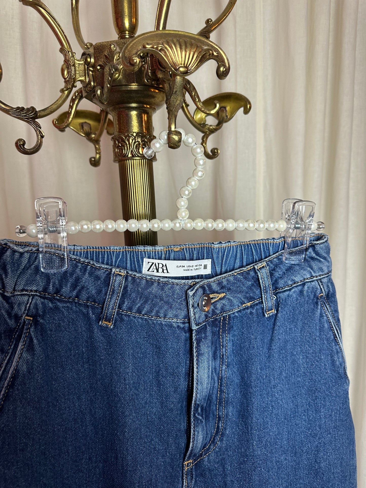 Jeans Zara balloon fit blauw maat XS