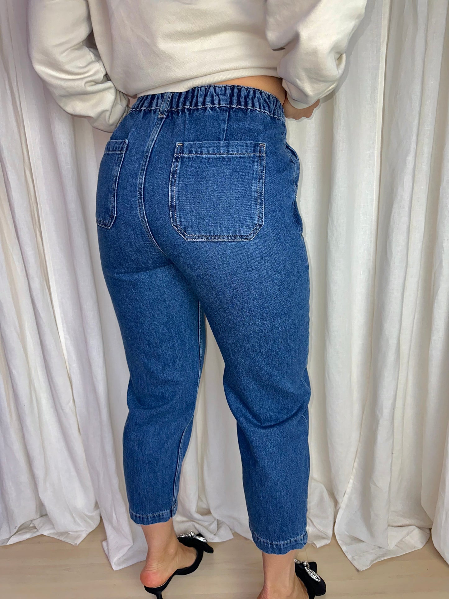 Jeans Zara balloon fit blauw maat XS