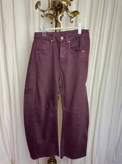 Jeans Zara balloon fit bordeaux maat 34