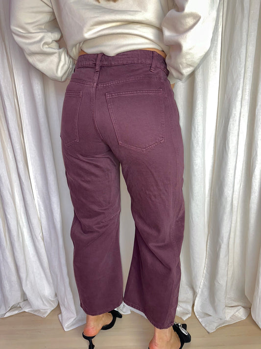 Jeans Zara balloon fit bordeaux maat 34