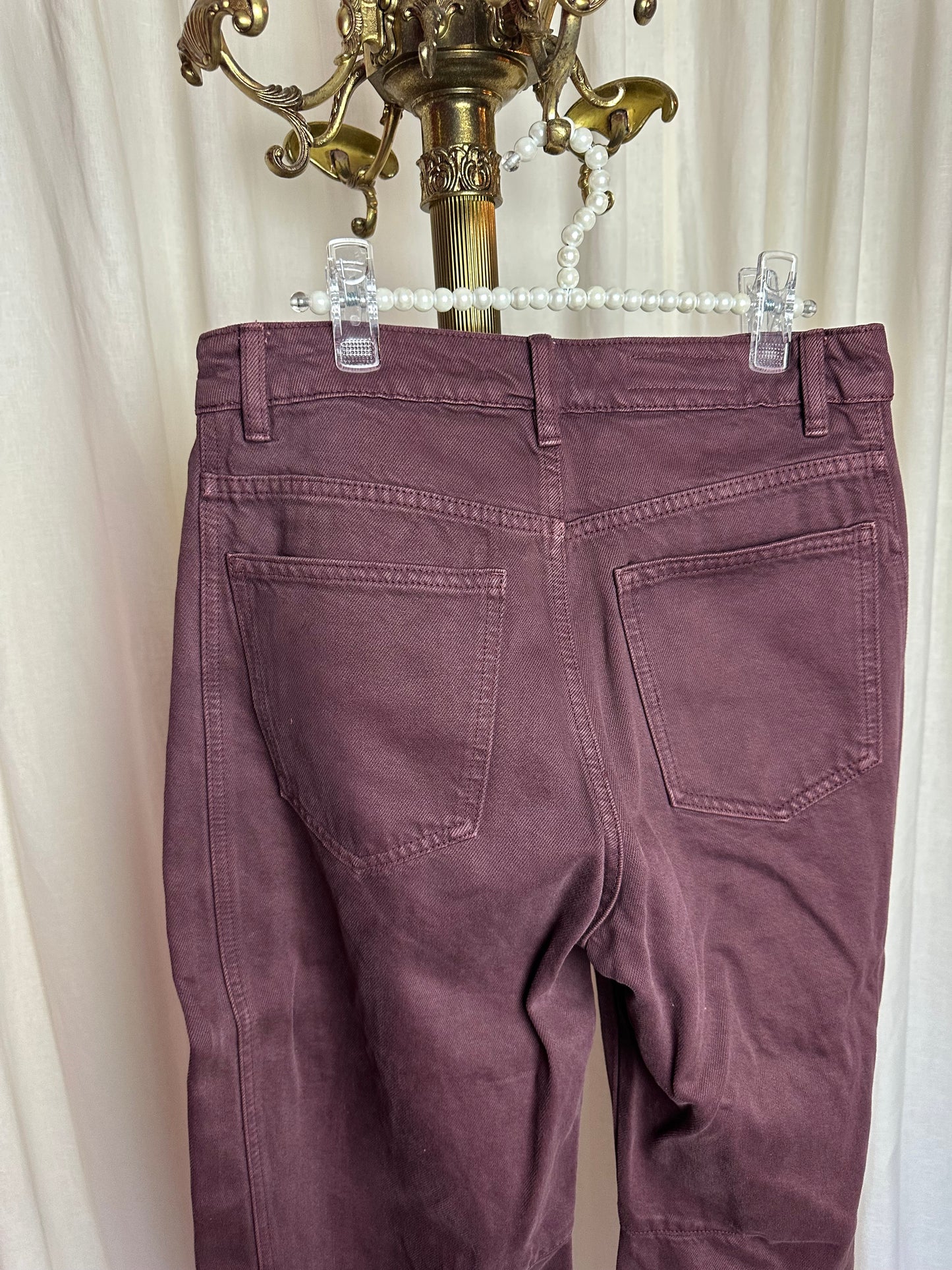 Jeans Zara balloon fit bordeaux maat 34