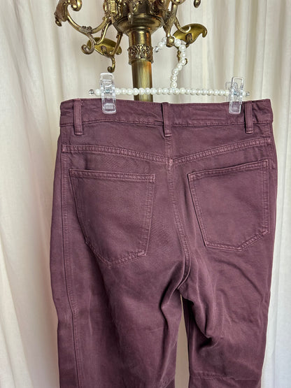 Jeans Zara balloon fit bordeaux maat 34
