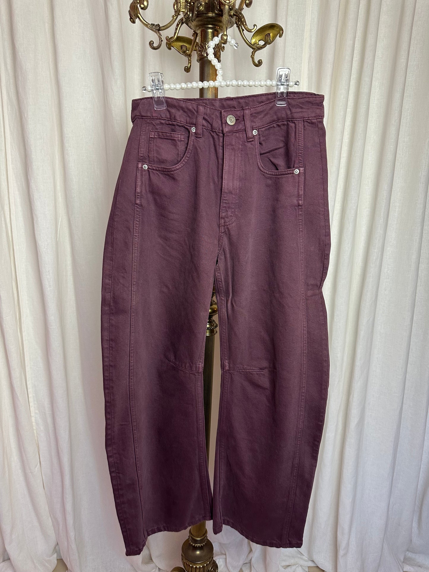 Jeans Zara balloon fit bordeaux maat 34