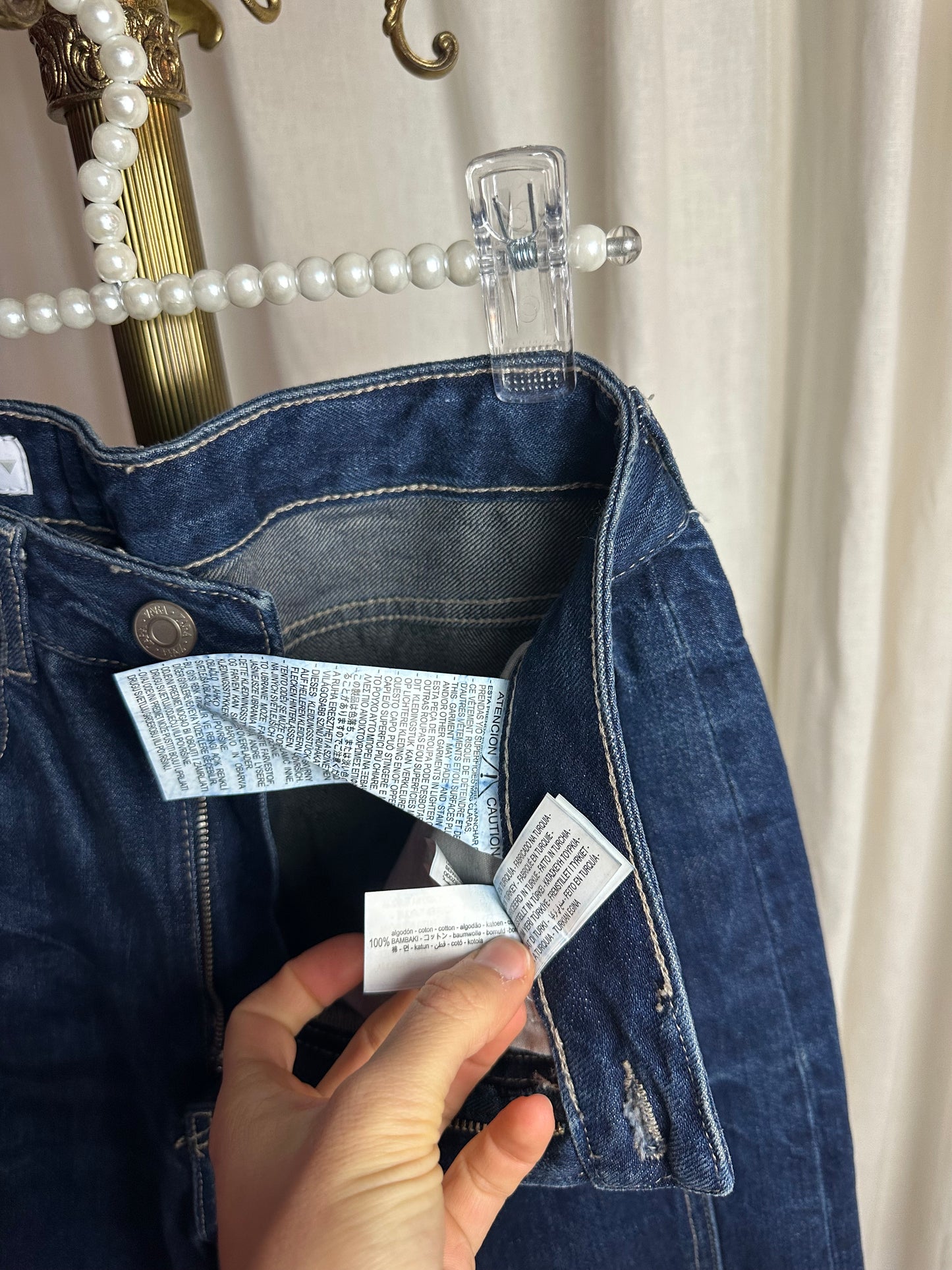 Jeans Zara donkerblauw maat 34