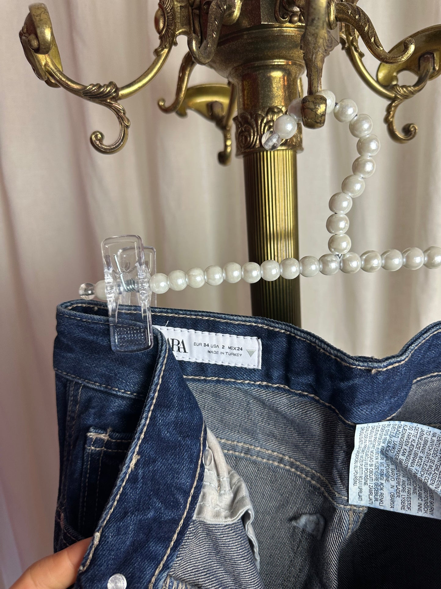Jeans Zara donkerblauw maat 34