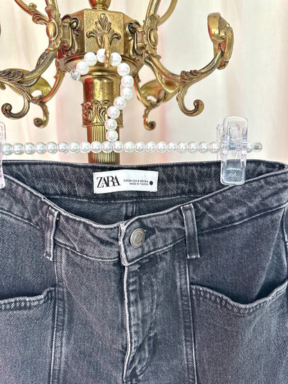 Jeans Zara cargo zwart maat XS