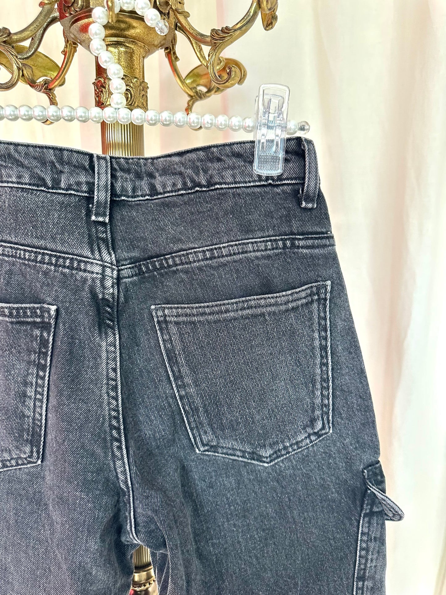 Jeans Zara cargo zwart maat XS