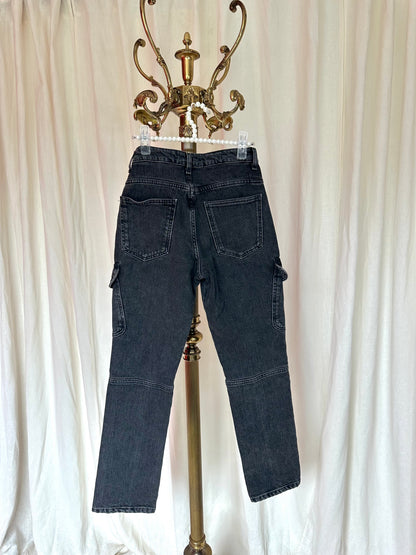 Jeans Zara cargo zwart maat XS
