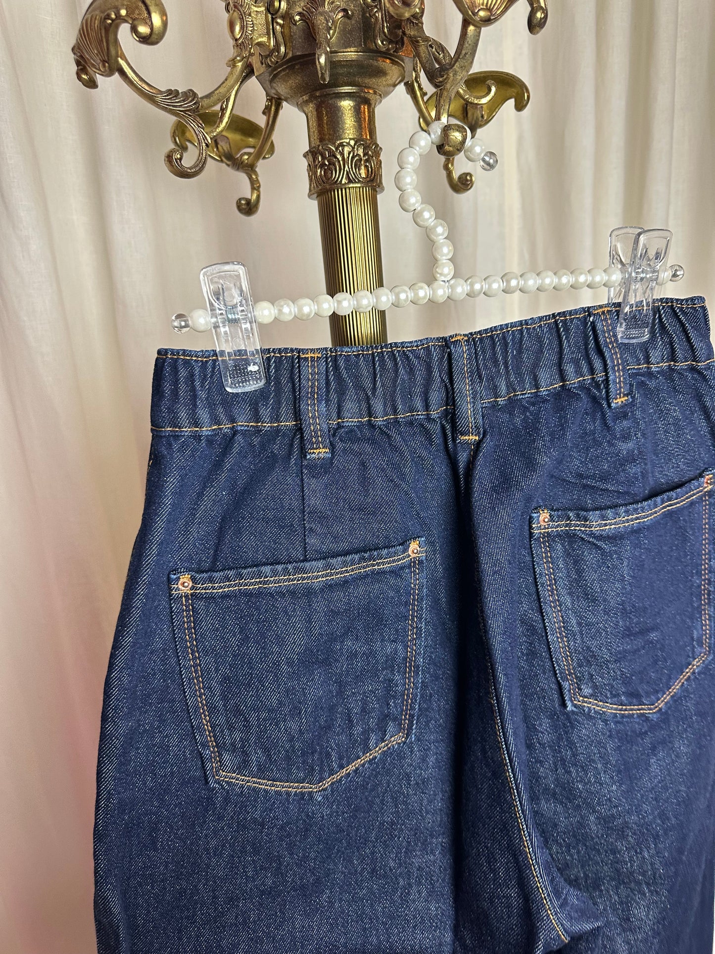 Jeans Zara balloon fit donkerblauw maat XS