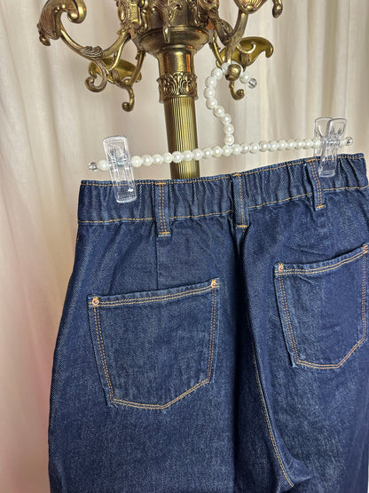 Jeans Zara balloon fit donkerblauw maat XS