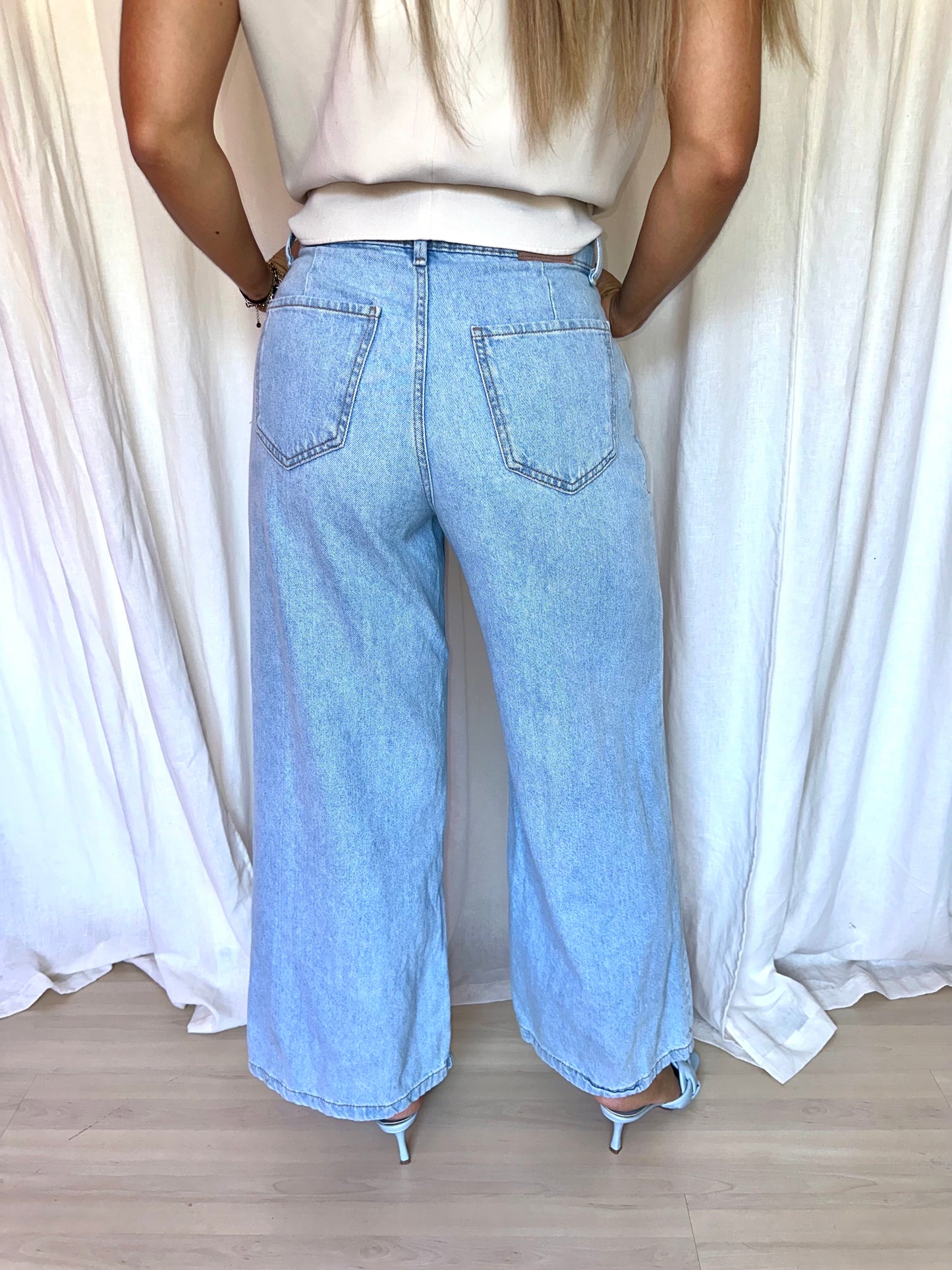 Jeans Zara wide leg lichtblauw maat 34