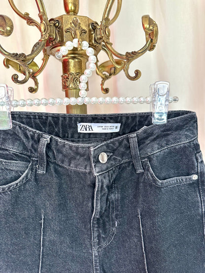 Jeans Zara wide leg zwart maat XS