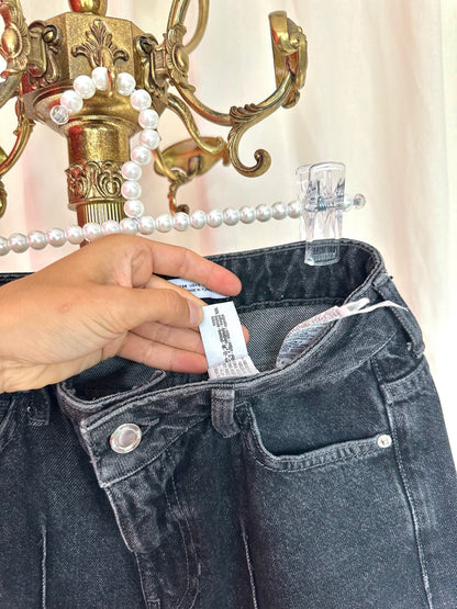 Jeans Zara wide leg zwart maat XS