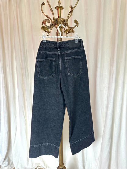 Jeans Zara wide leg zwart maat XS