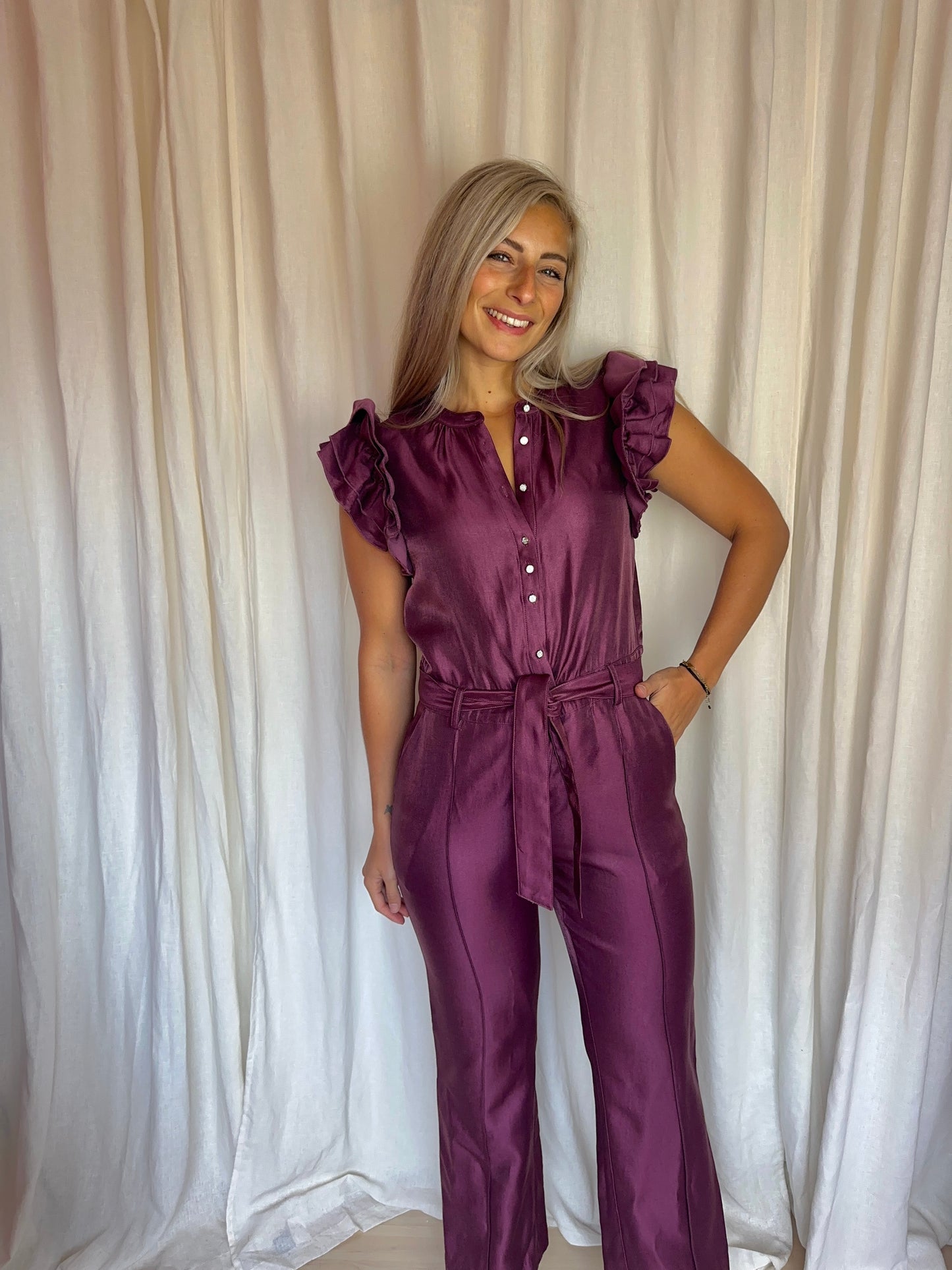Jumpsuit Aaiko paars - Maat S