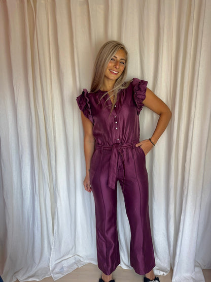 Jumpsuit Aaiko paars - Maat S