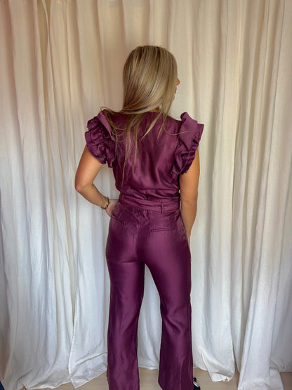 Jumpsuit Aaiko paars - Maat S