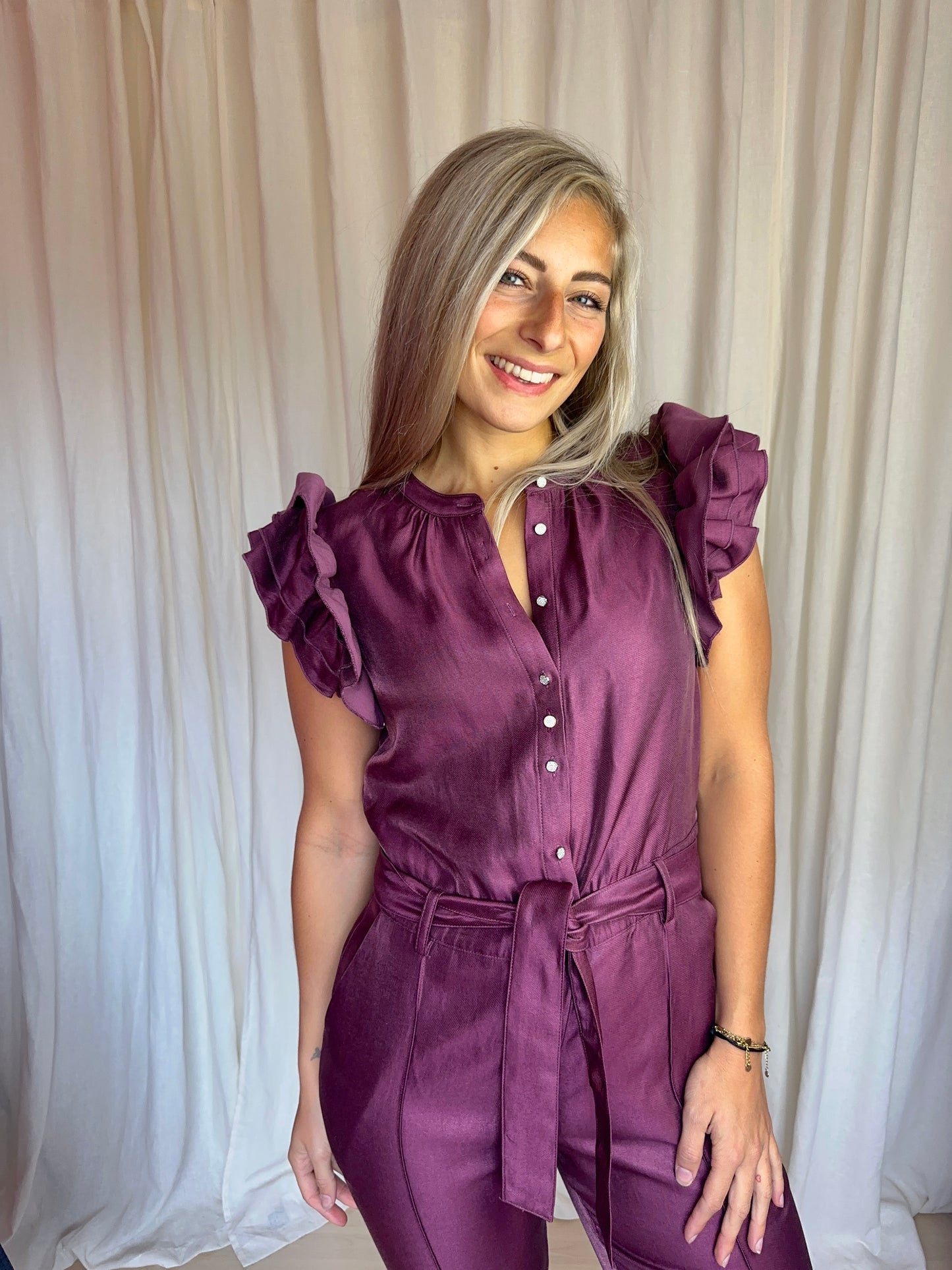 Jumpsuit Aaiko paars - Maat S