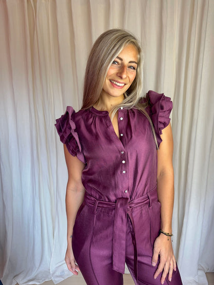 Jumpsuit Aaiko paars - Maat S