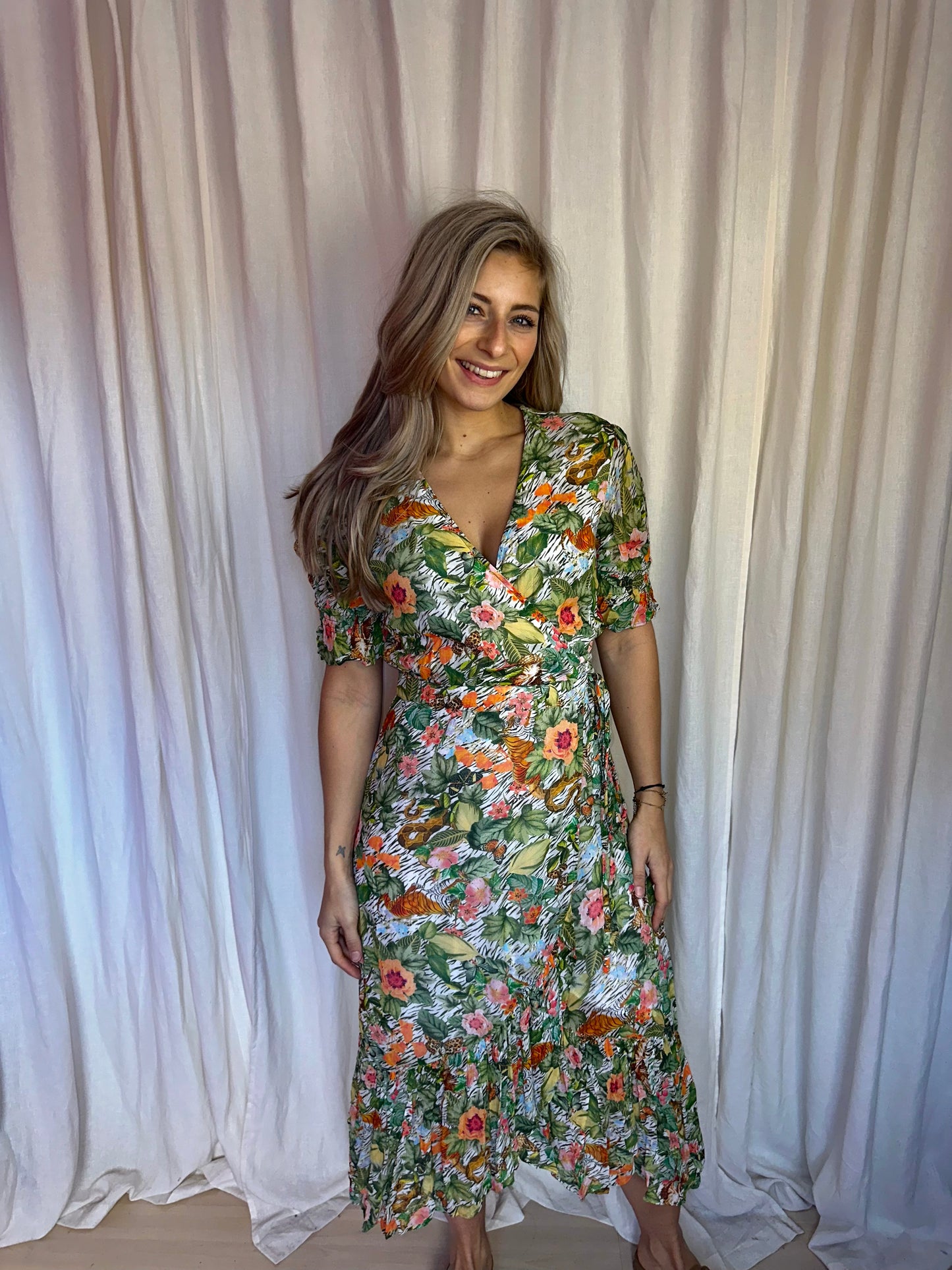 Jurk Alix print meerkleurig - Maat M
