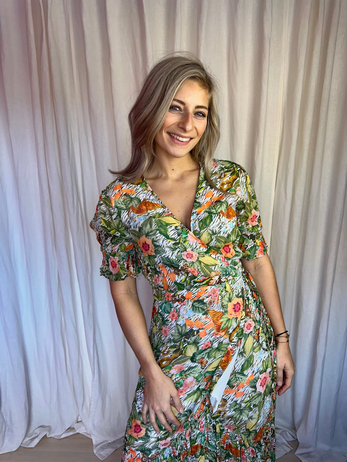 Jurk Alix print meerkleurig - Maat M