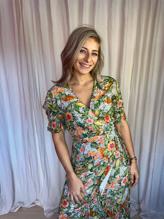 Jurk Alix print meerkleurig - Maat M